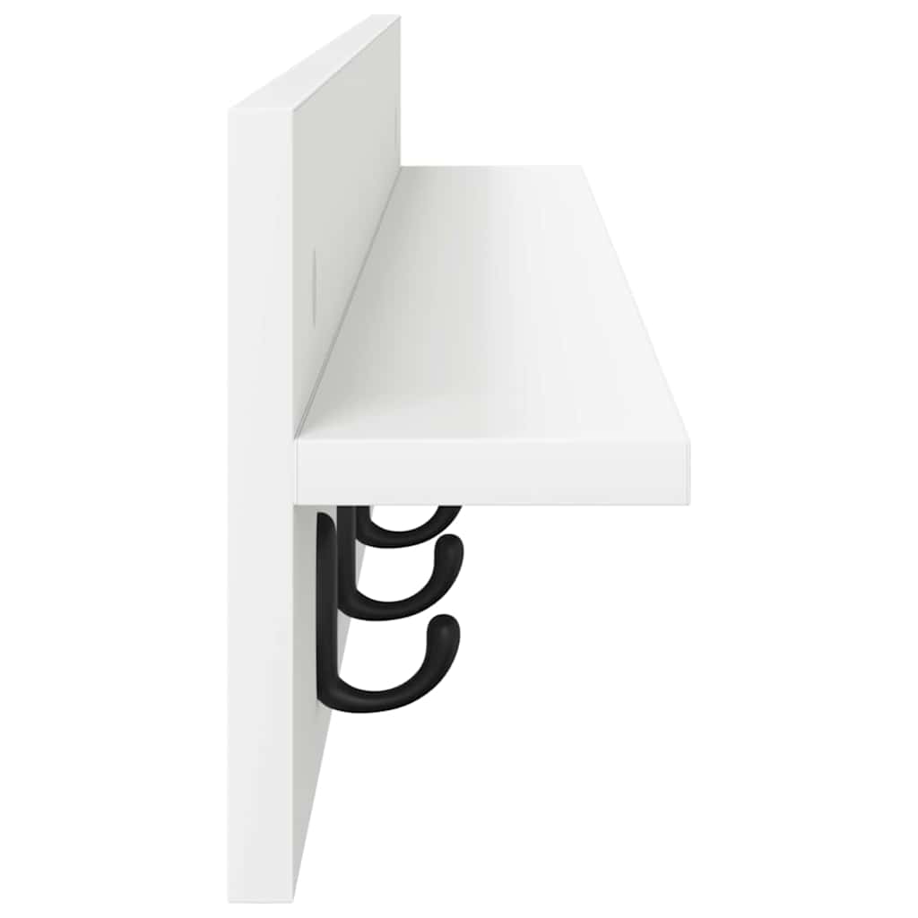 Appendiabiti a muro Bianco 100 x 10,5 x 18 cm Legno multistrato | homemem39
