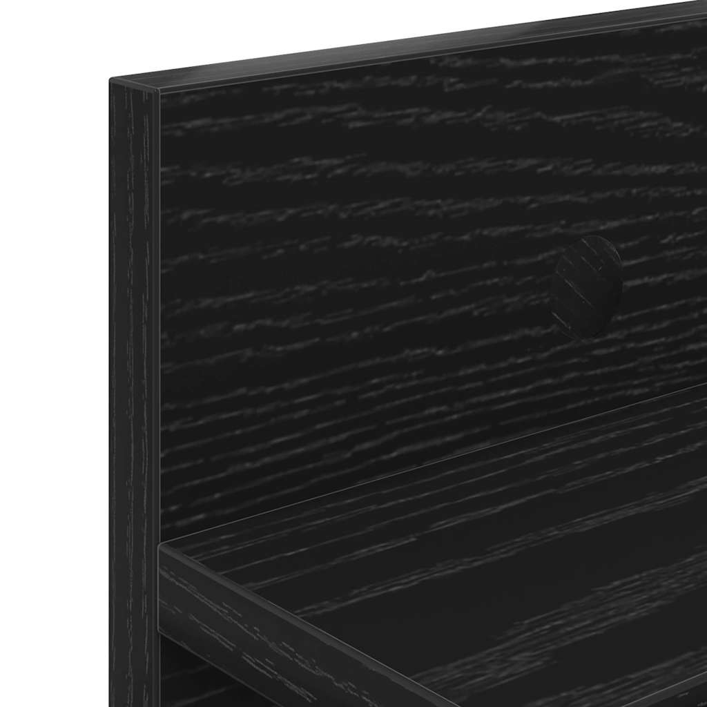 Appendiabiti a muro Rovere Nero 100 x 10,5 x 18 cm | homemem39