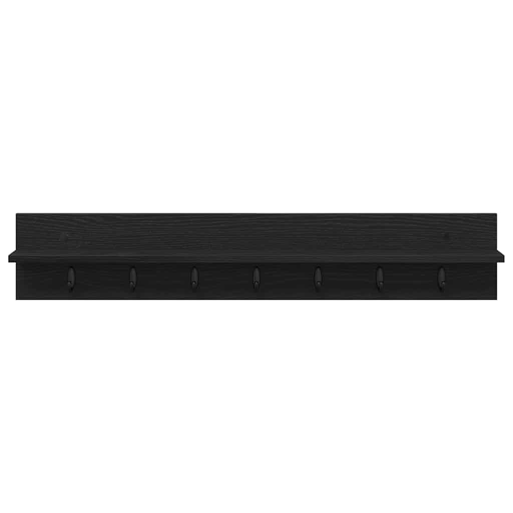Appendiabiti a muro Rovere Nero 100 x 10,5 x 18 cm | homemem39
