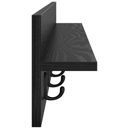 Appendiabiti a muro Rovere Nero 100 x 10,5 x 18 cm | homemem39