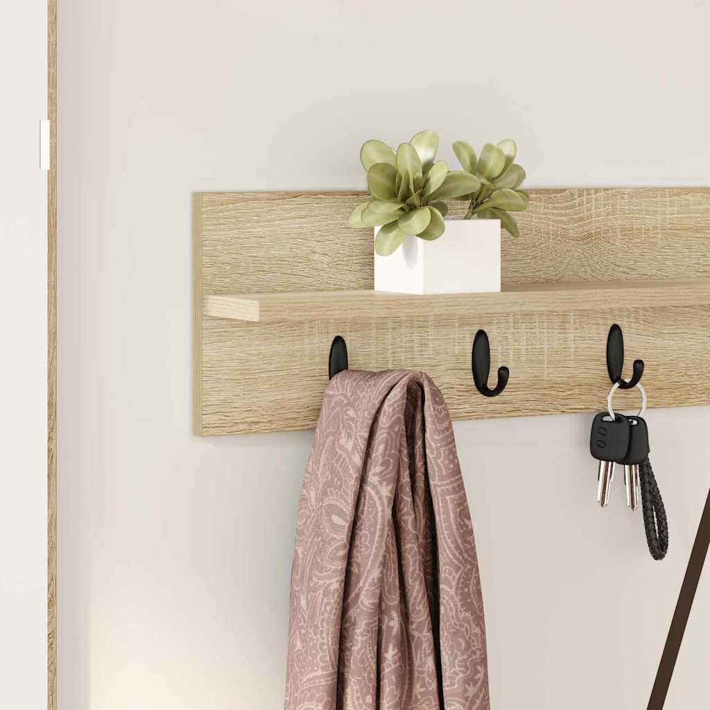 Appendiabiti a muro Rovere Sonoma 100 x 10,5 x 18 cm | homemem39