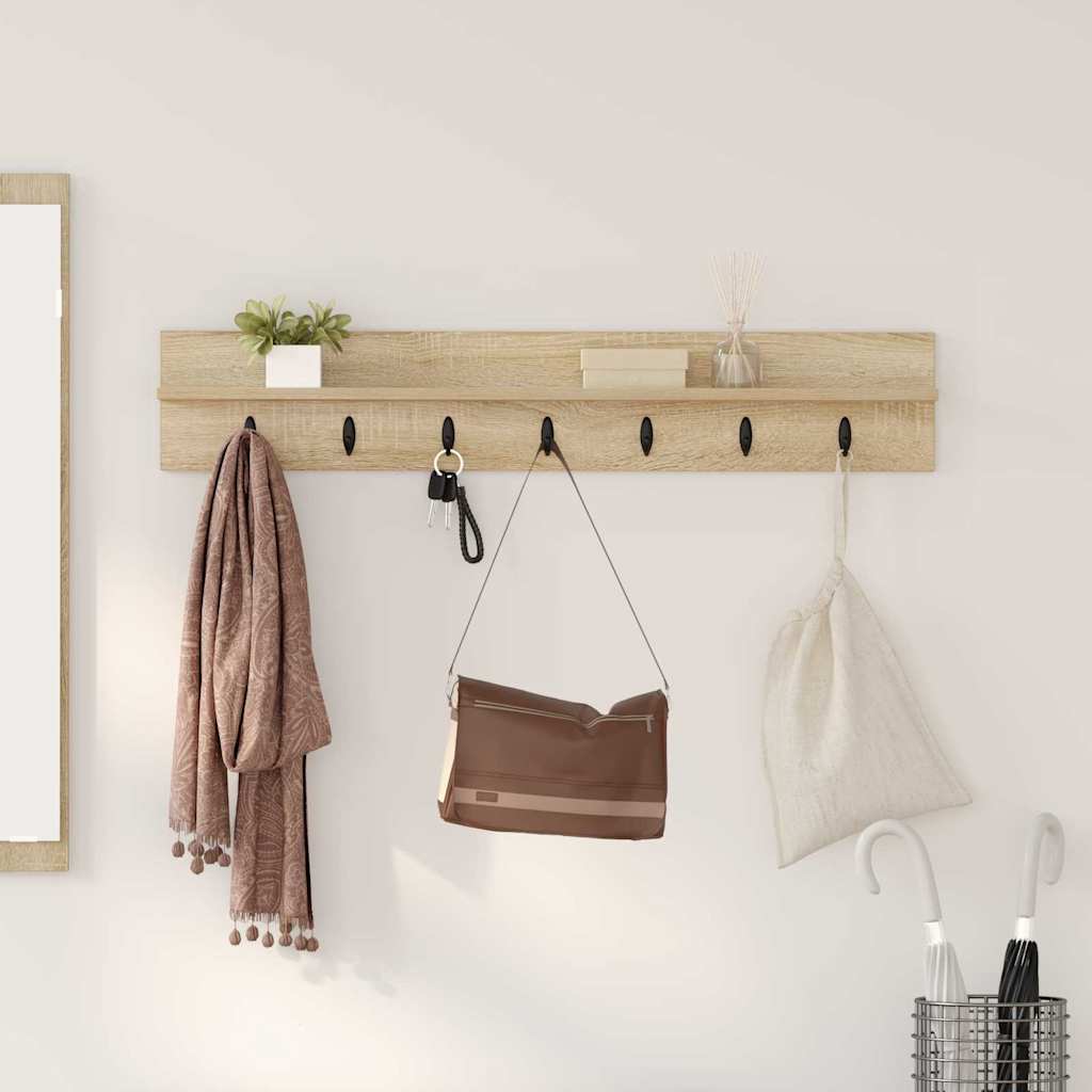 Appendiabiti a muro Rovere Sonoma 100 x 10,5 x 18 cm | homemem39