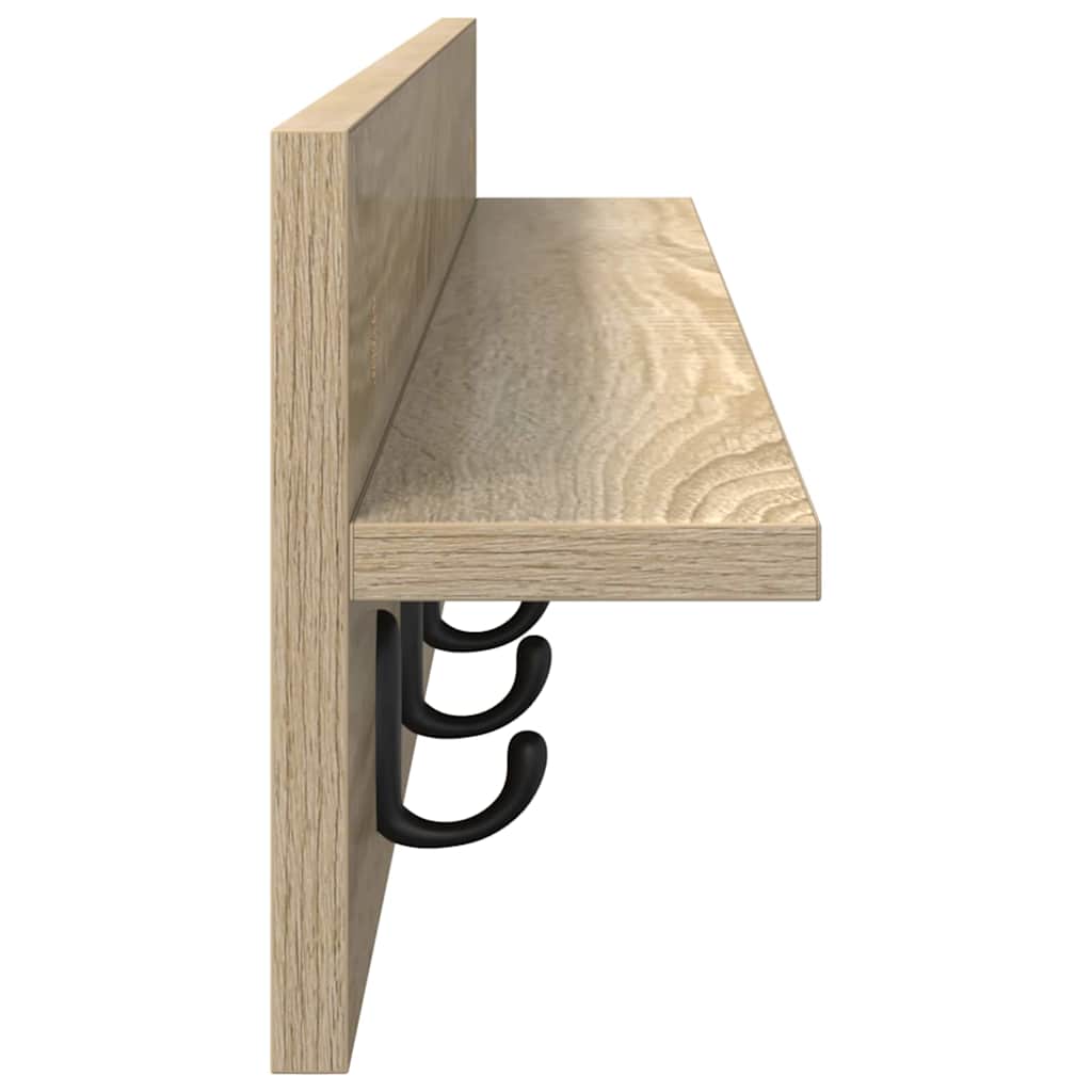 Appendiabiti a muro Rovere Sonoma 100 x 10,5 x 18 cm | homemem39