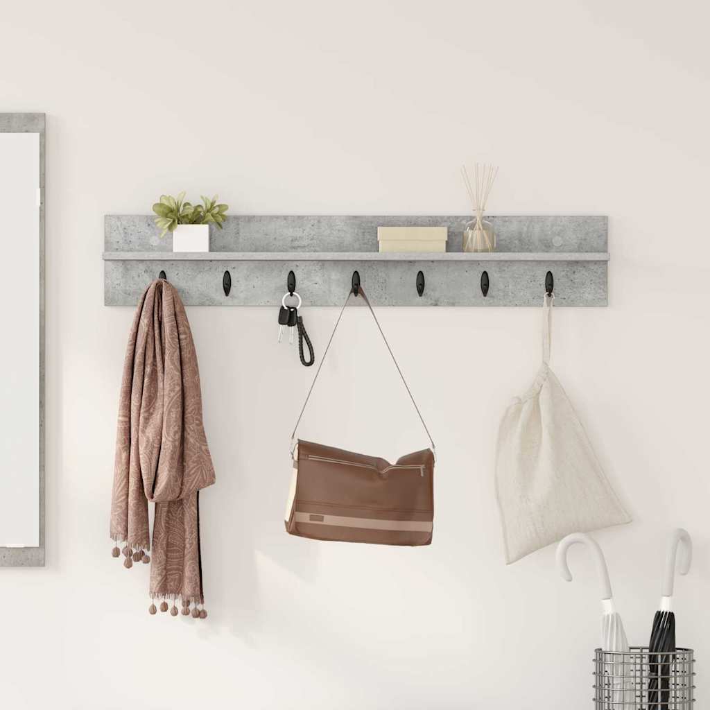 Appendiabiti a muro Grigio cemento 100 x 10,5 x 18 cm | homemem39