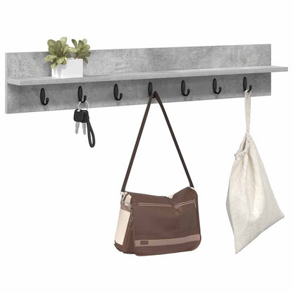 Appendiabiti a muro Grigio cemento 100 x 10,5 x 18 cm | homemem39