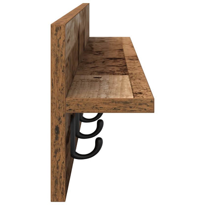Appendiabiti a muro Legno vecchio 100 x 10,5 x 18 cm | homemem39