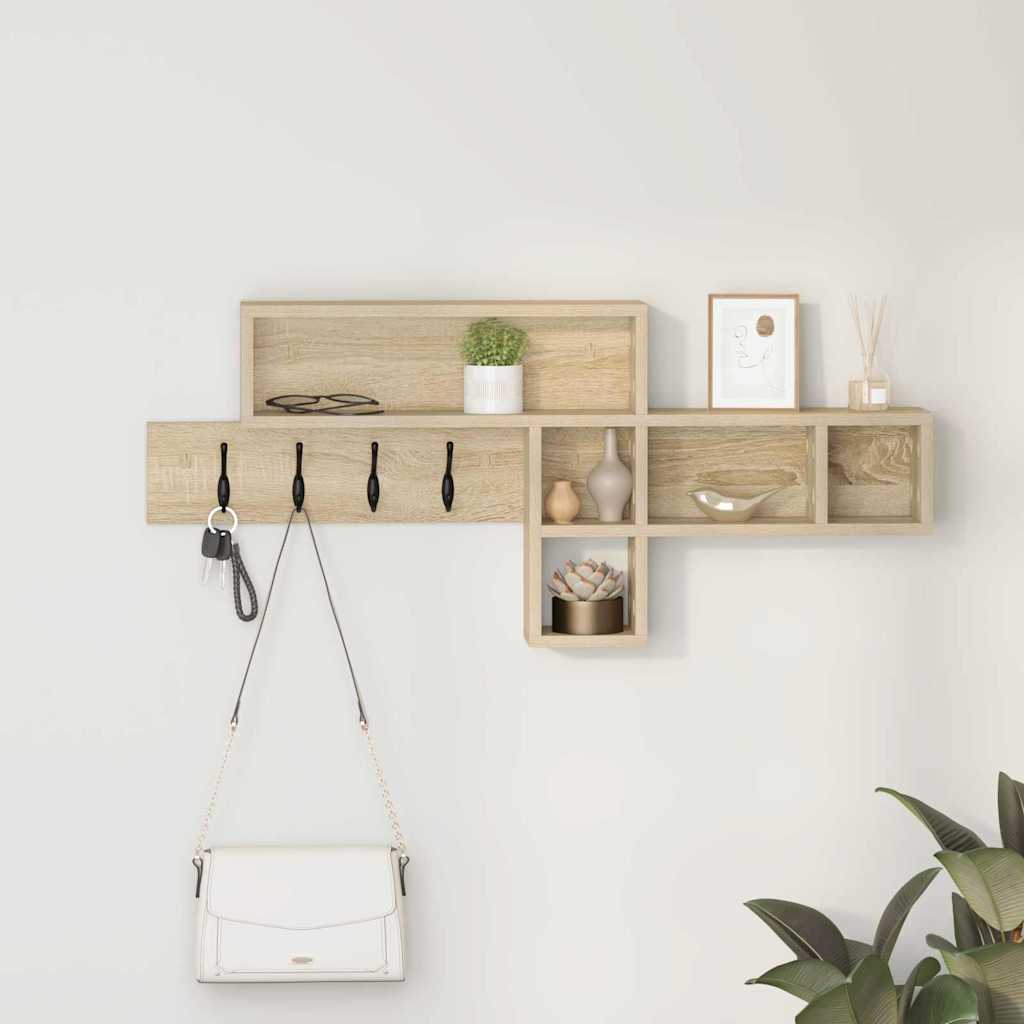 Appendiabiti a muro Rovere Sonoma 100 x 12 x 43,5 cm | homemem39