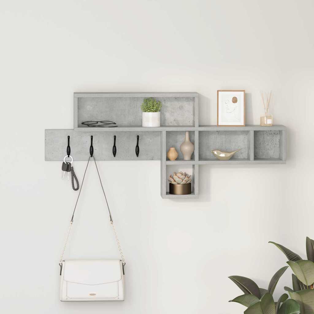 Appendiabiti a muro Grigio cemento 100 x 12 x 43,5 cm | homemem39