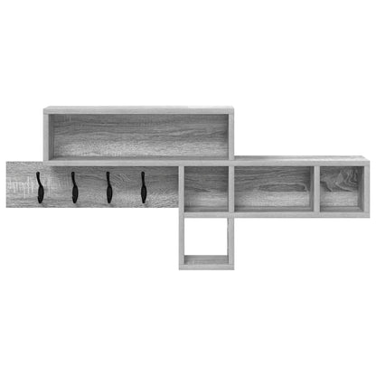 Appendiabiti a muro Grigio Sonoma 100 x 12 x 43,5 cm