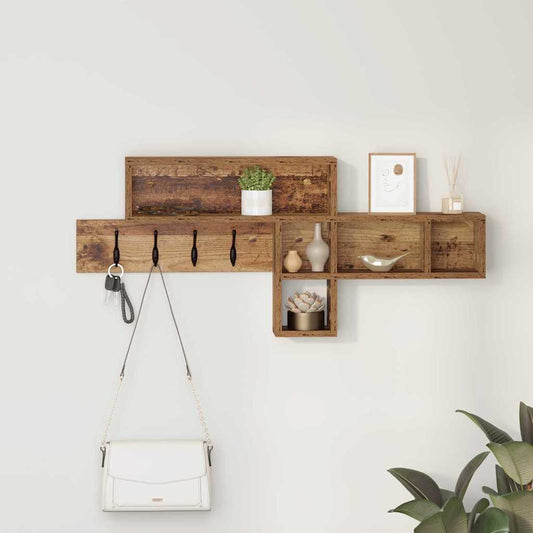 Appendiabiti a muro Legno vecchio 100 x 12 x 43,5 cm | homemem39