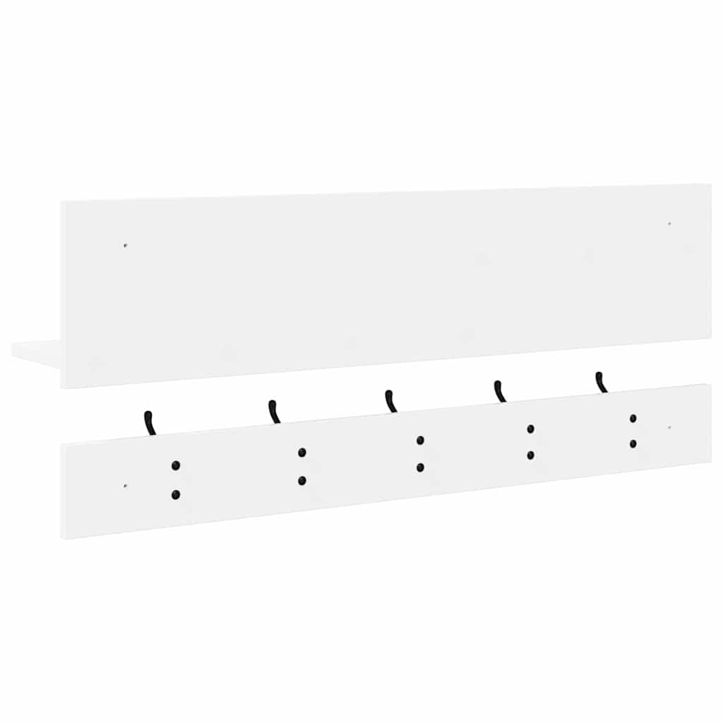 Appendiabiti a muro Bianco 90 x 15 x 36 cm Legno multistrato | homemem39