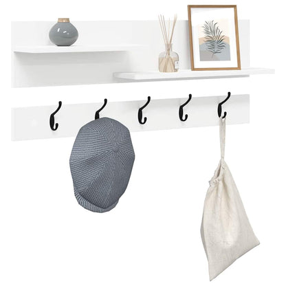 Appendiabiti a muro Bianco 90 x 15 x 36 cm Legno multistrato | homemem39