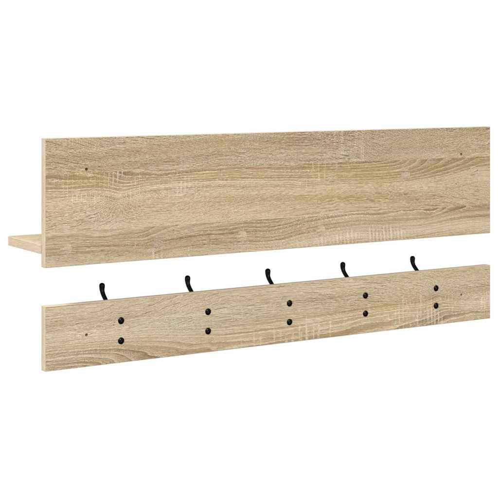 Appendiabiti a muro Rovere Sonoma 90 x 15 x 36 cm | homemem39