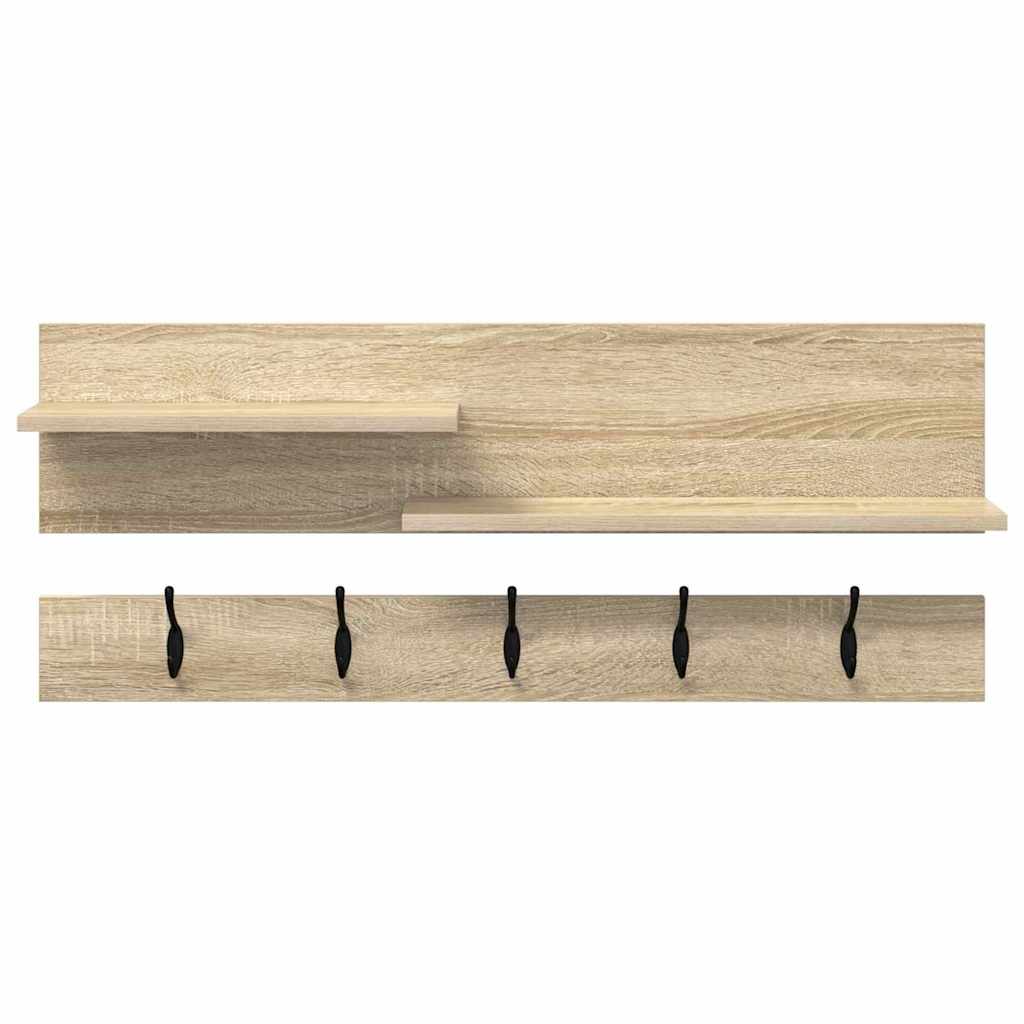 Appendiabiti a muro Rovere Sonoma 90 x 15 x 36 cm | homemem39