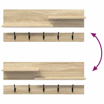 Appendiabiti a muro Rovere Sonoma 90 x 15 x 36 cm | homemem39