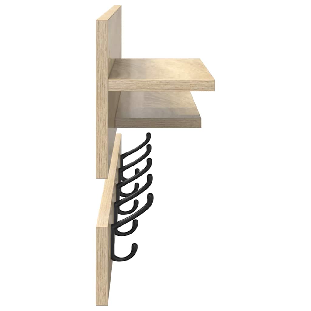 Appendiabiti a muro Rovere Sonoma 90 x 15 x 36 cm | homemem39