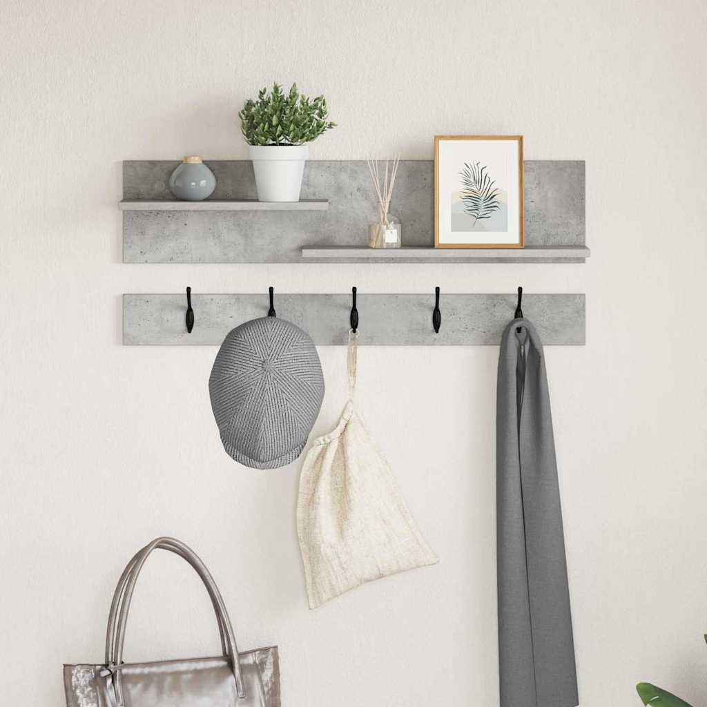 Appendiabiti a muro Grigio cemento 90 x 15 x 36 cm | homemem39
