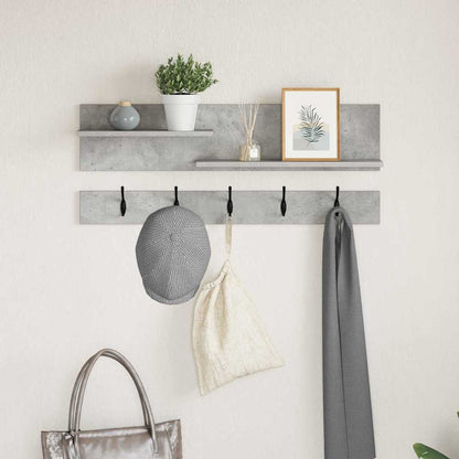 Appendiabiti a muro Grigio cemento 90 x 15 x 36 cm | homemem39
