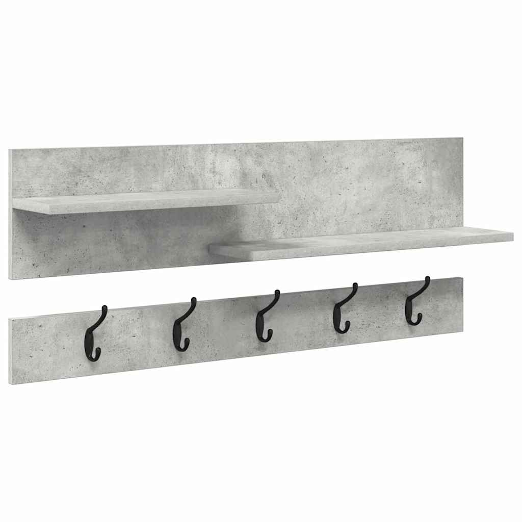 Appendiabiti a muro Grigio cemento 90 x 15 x 36 cm | homemem39