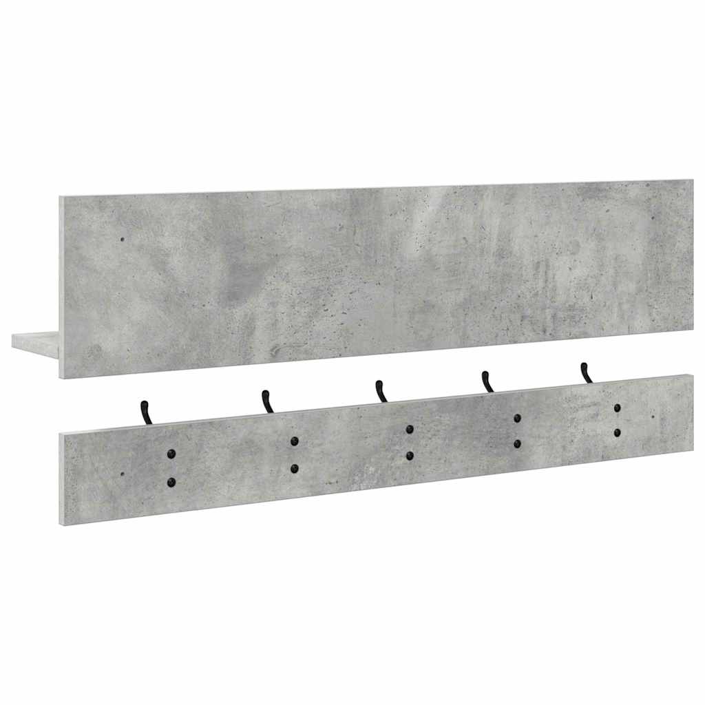 Appendiabiti a muro Grigio cemento 90 x 15 x 36 cm | homemem39