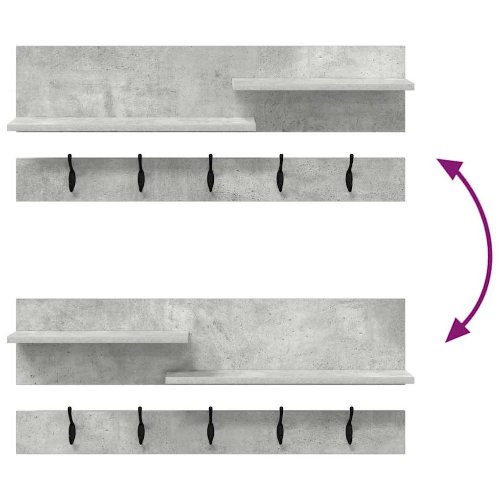 Appendiabiti a muro Grigio cemento 90 x 15 x 36 cm | homemem39