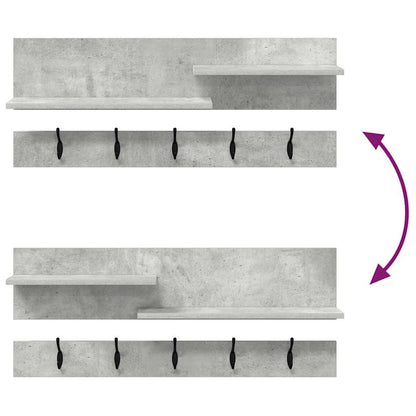 Appendiabiti a muro Grigio cemento 90 x 15 x 36 cm | homemem39