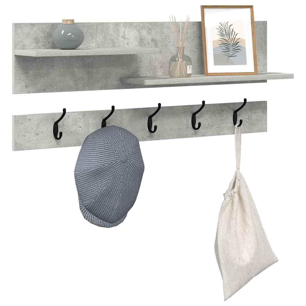 Appendiabiti a muro Grigio cemento 90 x 15 x 36 cm | homemem39
