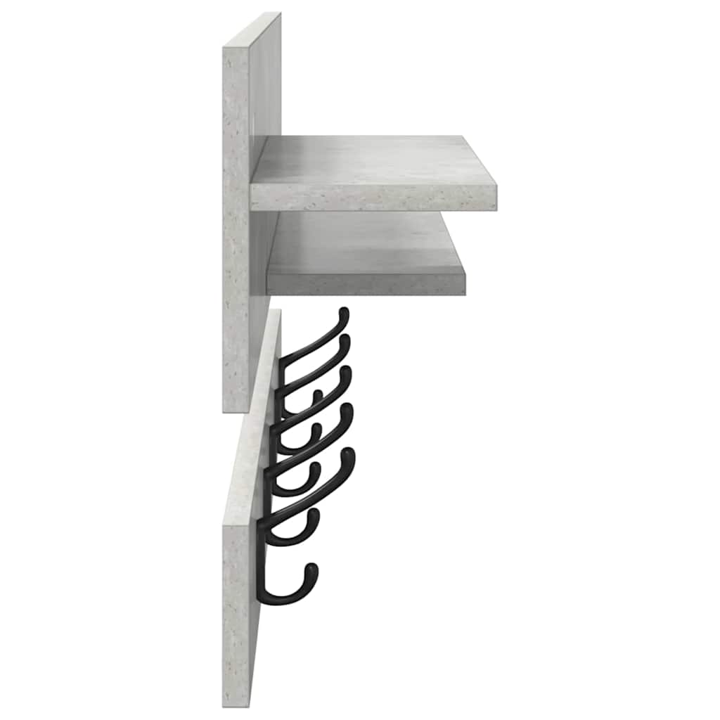 Appendiabiti a muro Grigio cemento 90 x 15 x 36 cm | homemem39