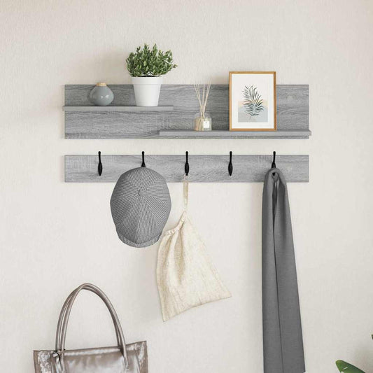 Appendiabiti a muro Grigio Sonoma 90 x 15 x 36 cm