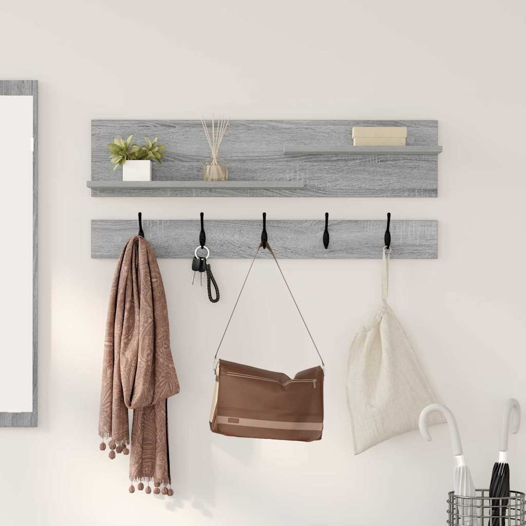 Appendiabiti a muro Grigio Sonoma 90 x 15 x 36 cm | homemem39