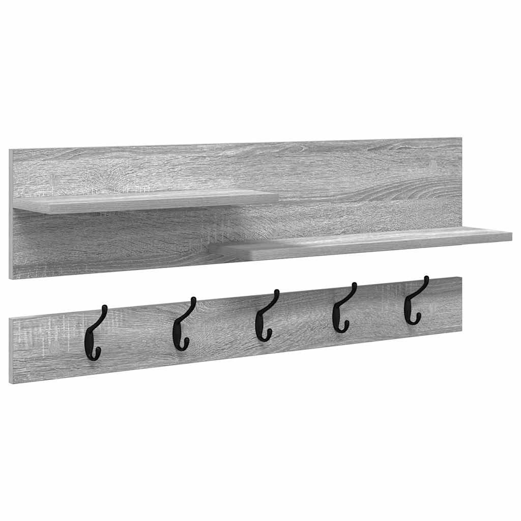 Appendiabiti a muro Grigio Sonoma 90 x 15 x 36 cm | homemem39