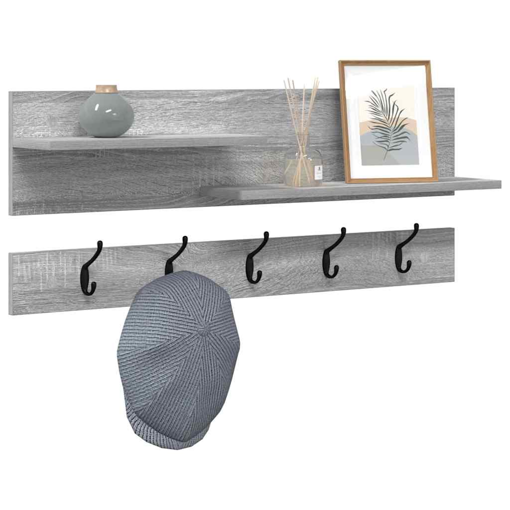 Appendiabiti a muro Grigio Sonoma 90 x 15 x 36 cm | homemem39
