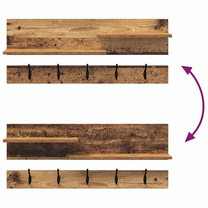 Appendiabiti a muro Legno vecchio 90 x 15 x 36 cm | homemem39