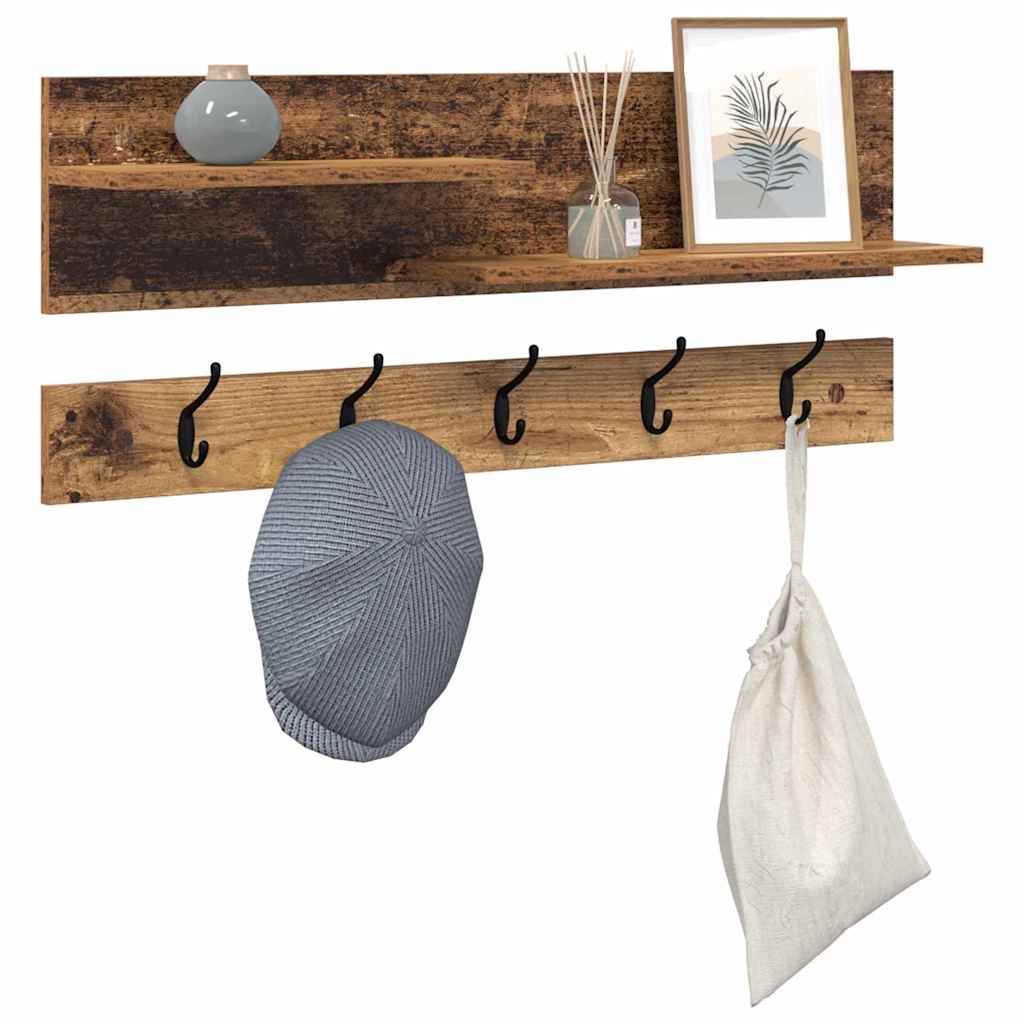Appendiabiti a muro Legno vecchio 90 x 15 x 36 cm | homemem39