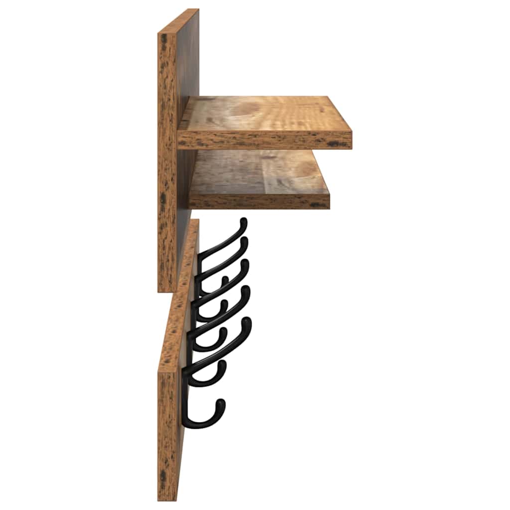 Appendiabiti a muro Legno vecchio 90 x 15 x 36 cm | homemem39