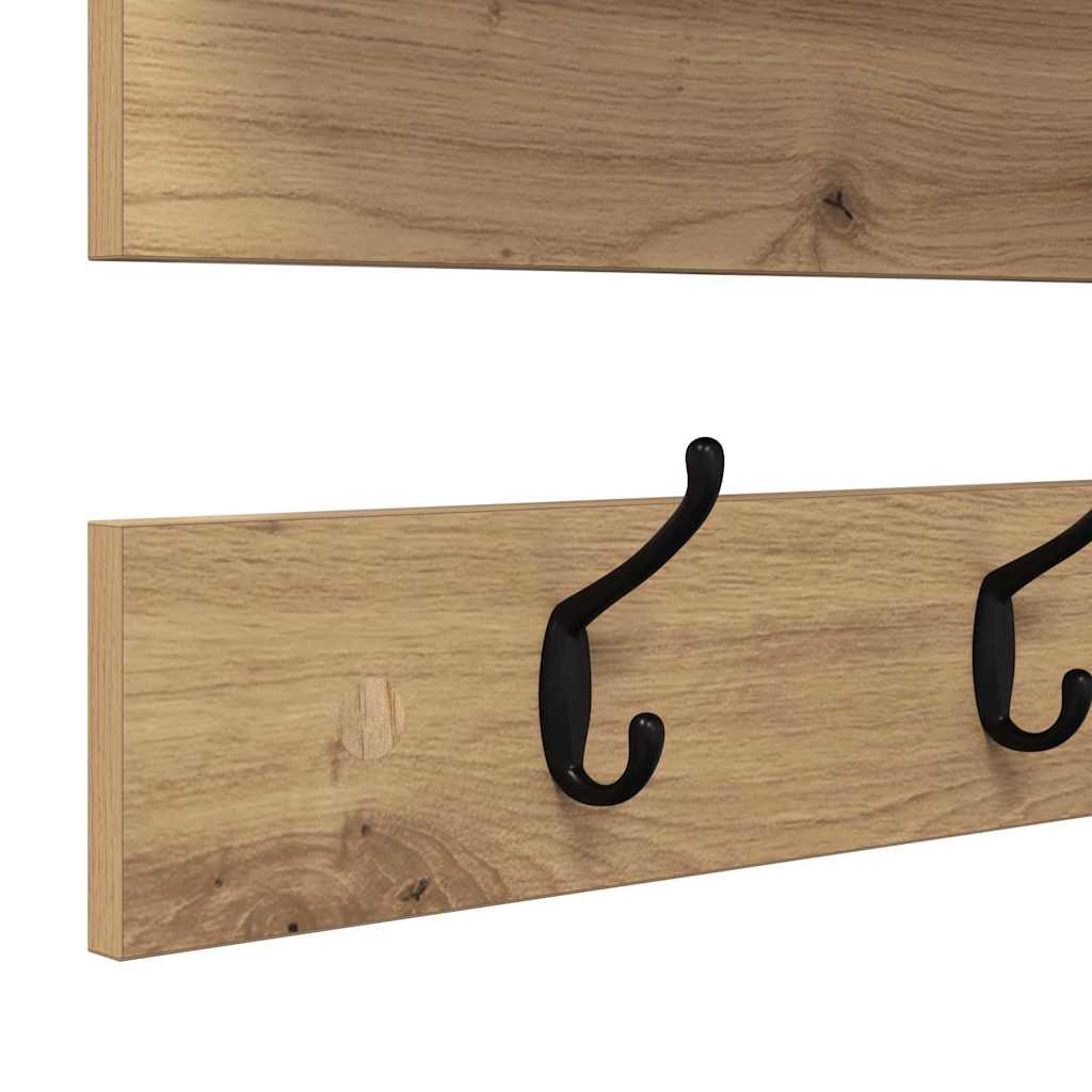 Appendiabiti a muro A parete Rovere artigianale 90 x 15 x 36 cm | homemem39