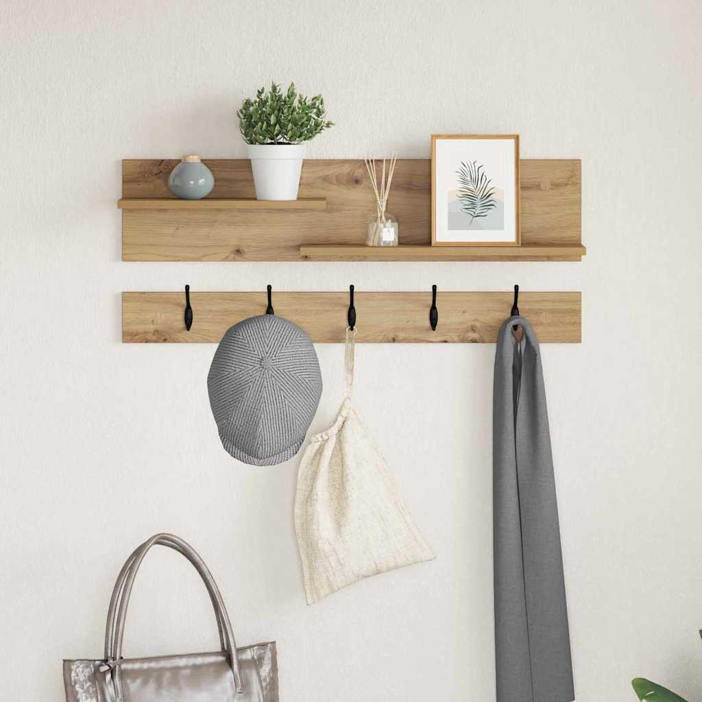 Appendiabiti a muro A parete Rovere artigianale 90 x 15 x 36 cm | homemem39