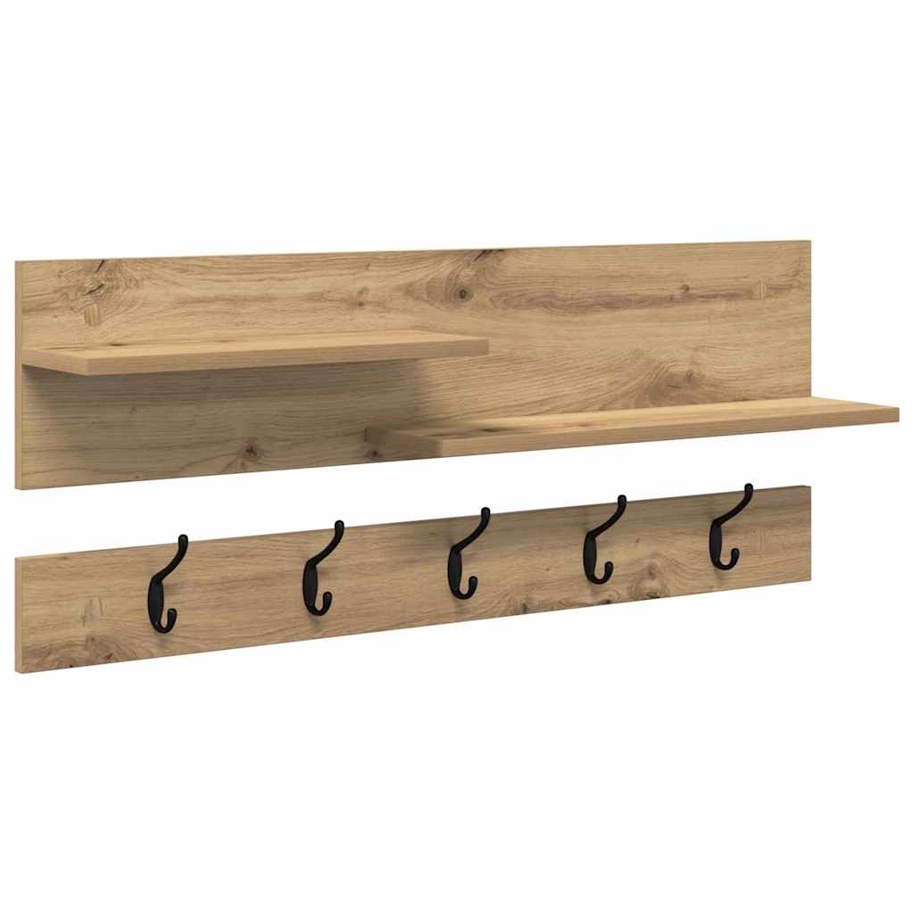 Appendiabiti a muro A parete Rovere artigianale 90 x 15 x 36 cm | homemem39