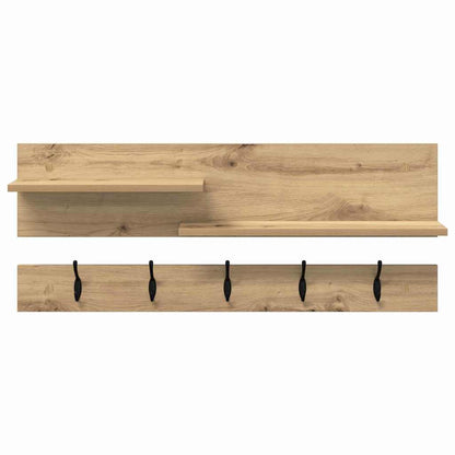 Appendiabiti a muro A parete Rovere artigianale 90 x 15 x 36 cm | homemem39
