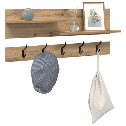 Appendiabiti a muro A parete Rovere artigianale 90 x 15 x 36 cm | homemem39