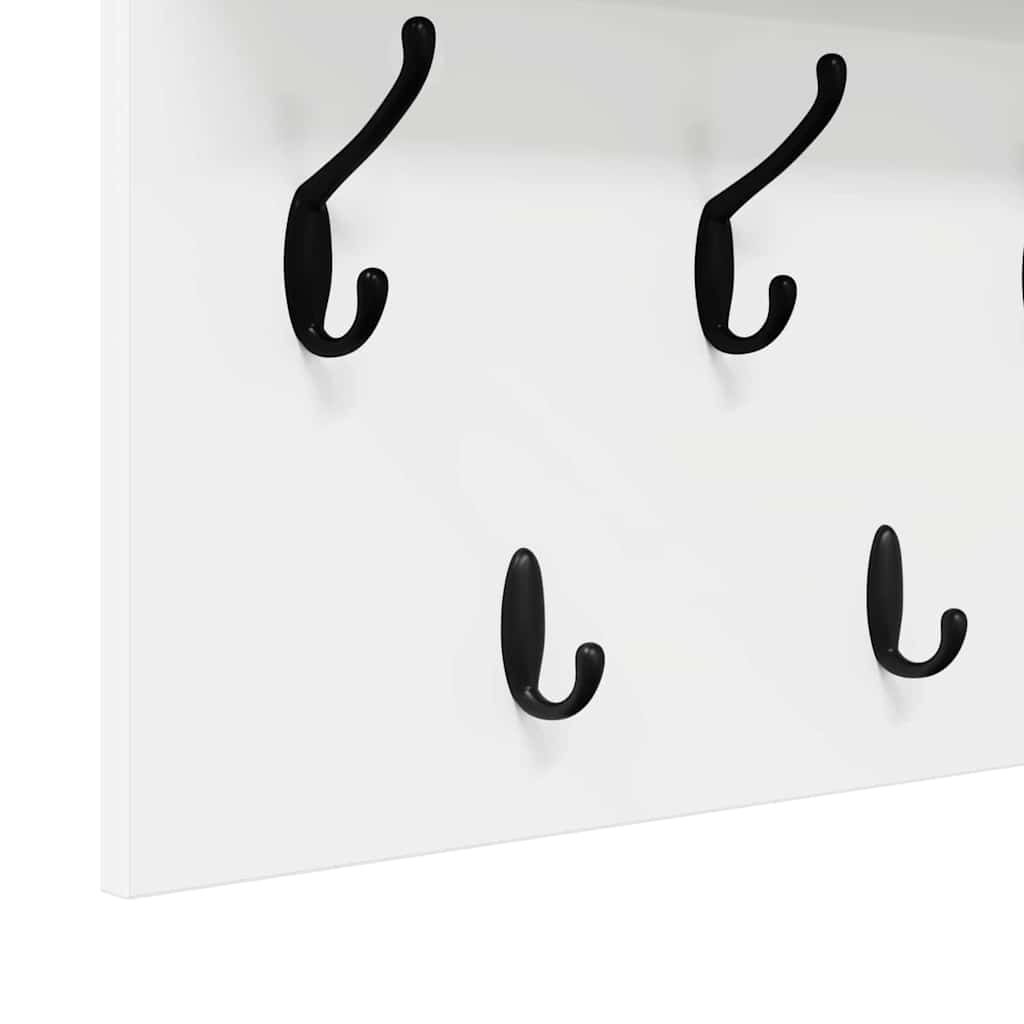 Appendiabiti a muro Bianco 60 x 40 x 12 cm Legno multistrato | homemem39