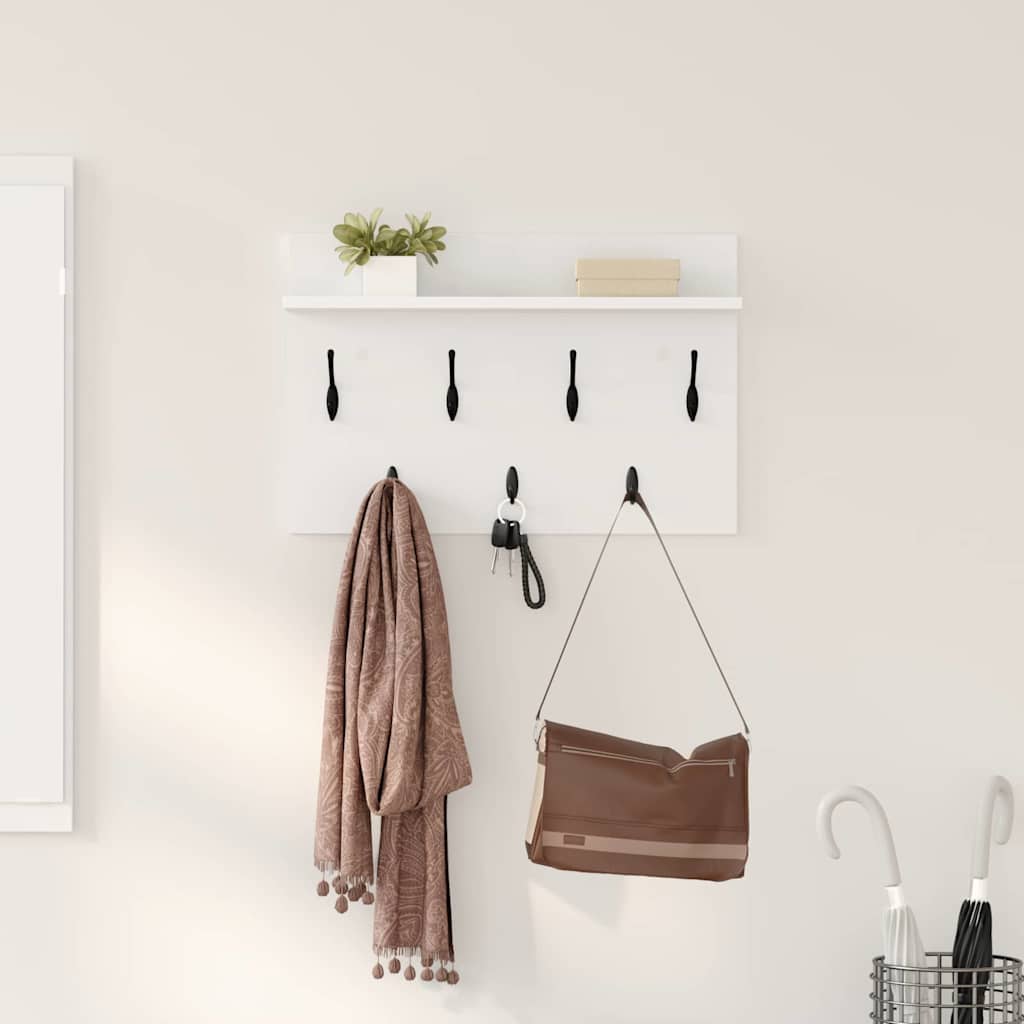 Appendiabiti a muro Bianco 60 x 40 x 12 cm Legno multistrato | homemem39