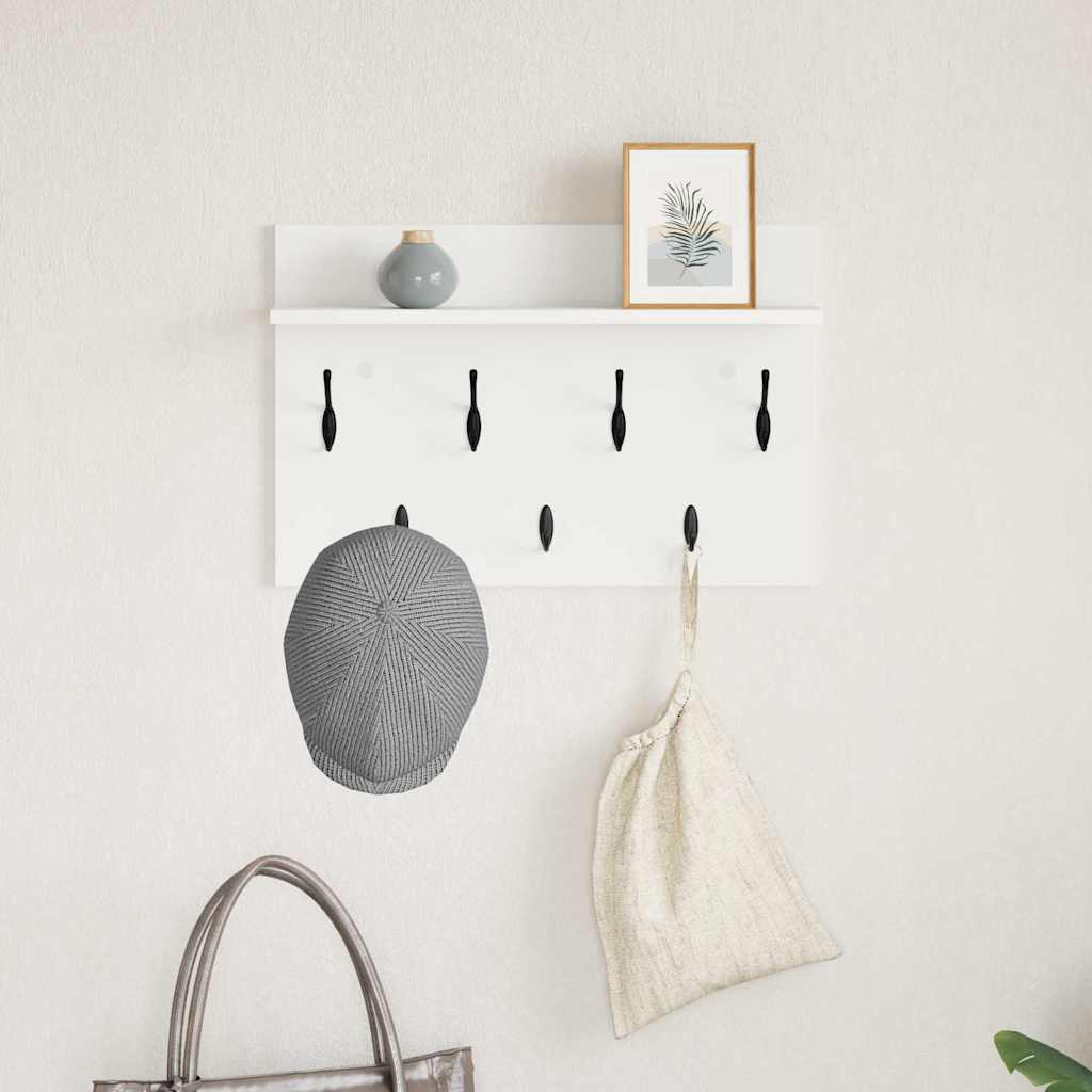 Appendiabiti a muro Bianco 60 x 40 x 12 cm Legno multistrato | homemem39