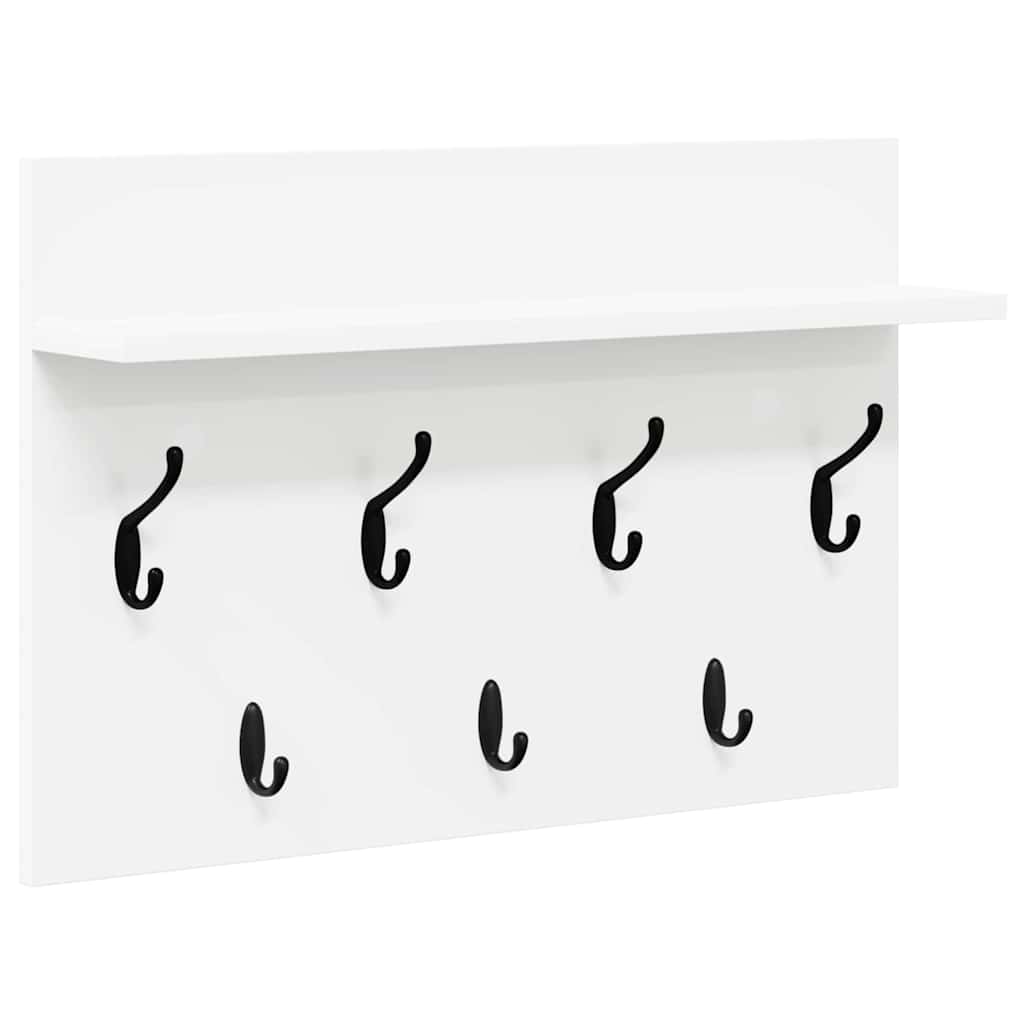 Appendiabiti a muro Bianco 60 x 40 x 12 cm Legno multistrato | homemem39