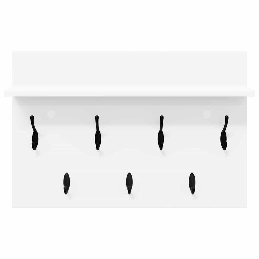 Appendiabiti a muro Bianco 60 x 40 x 12 cm Legno multistrato | homemem39