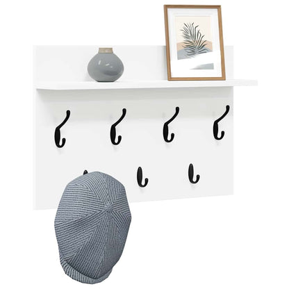Appendiabiti a muro Bianco 60 x 40 x 12 cm Legno multistrato | homemem39
