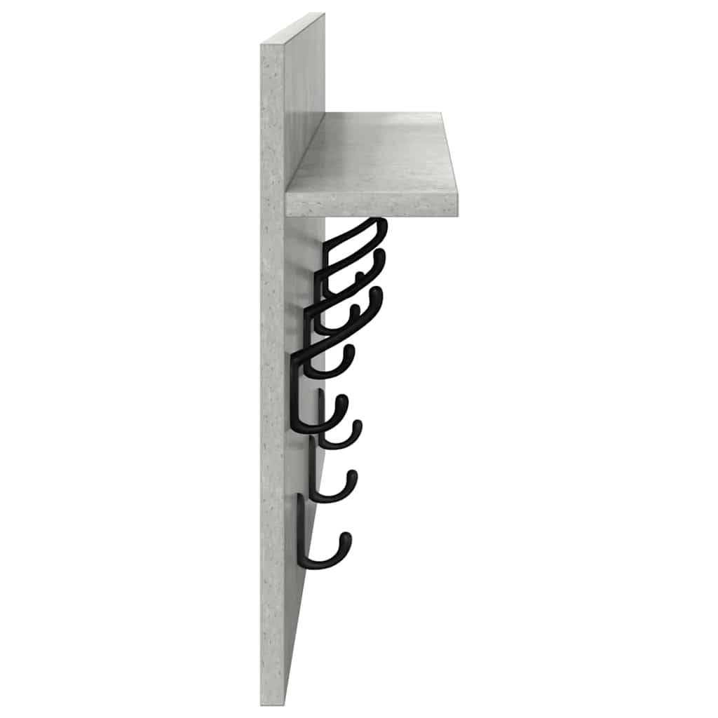 Appendiabiti a muro Grigio cemento 60 x 40 x 12 cm | homemem39