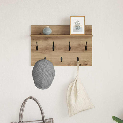 Appendiabiti a muro A parete Rovere artigianale 60 x 40 x 12 cm | homemem39