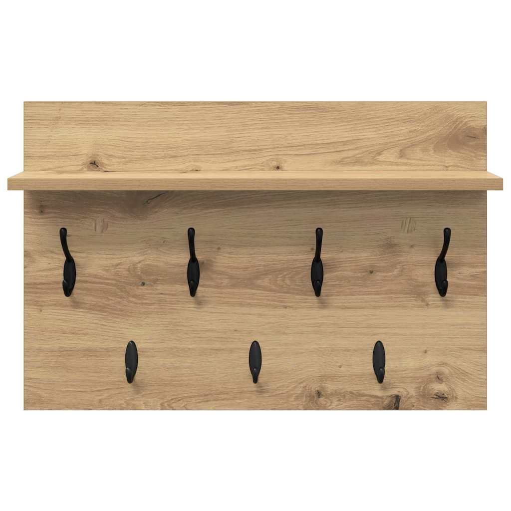 Appendiabiti a muro A parete Rovere artigianale 60 x 40 x 12 cm | homemem39