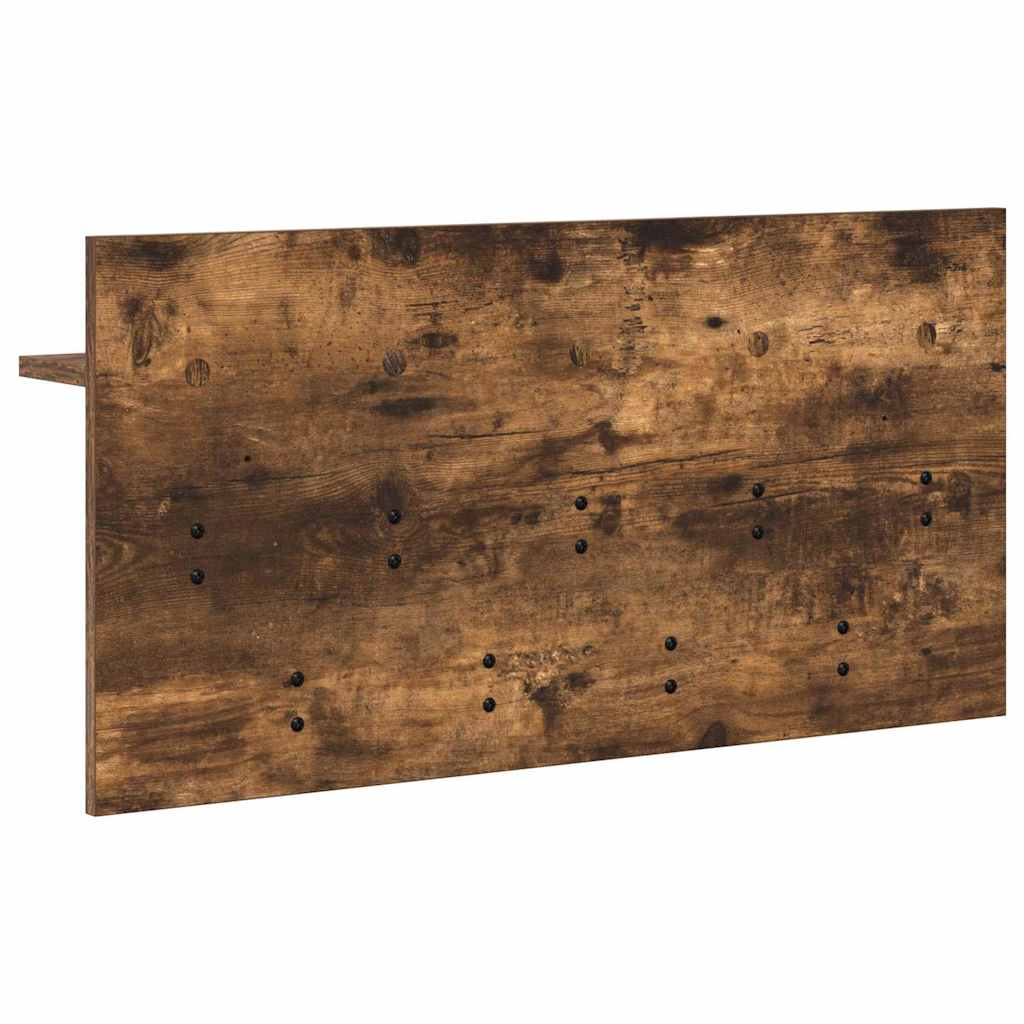 Appendiabiti a muro con lo scaffale Rovere fumé 80 x 40 x 12 cm